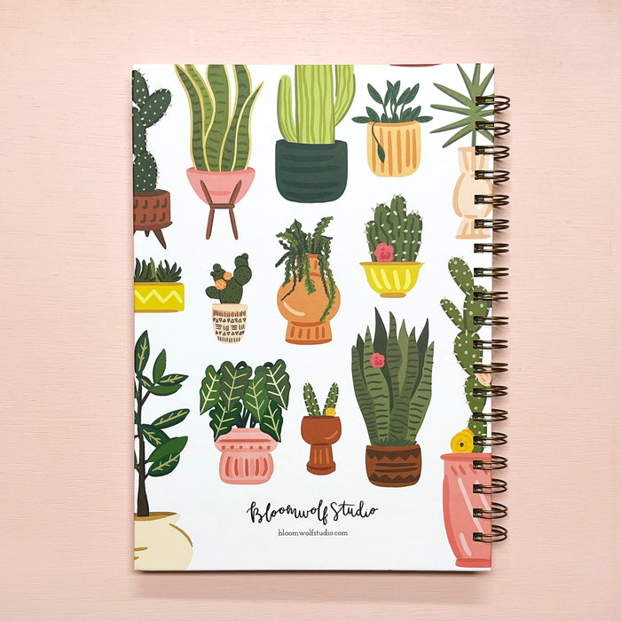 Plants Pattern Spiral Notebook