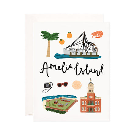 Amelia Island - Bloomwolf Studio Print About Things to Do in Amelia Island, Bright Colors, State Landmarks + Historical Places + Notable Places