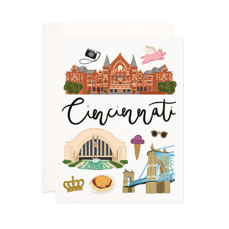 Cincinnati - Bloomwolf Studio Print About Cincinnati, Things to Do, Bright Colors, State Landmarks + Historical Places + Notable Places