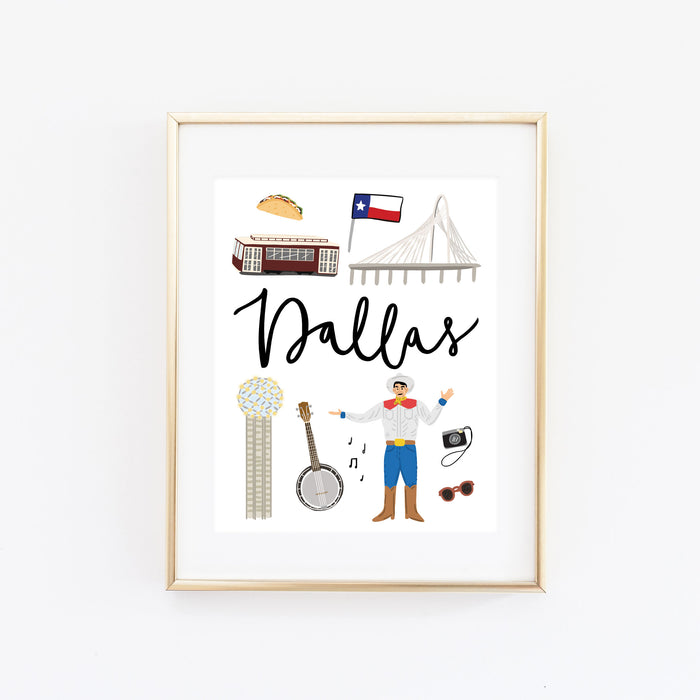 City Art Prints - Dallas - Bloomwolf Studio