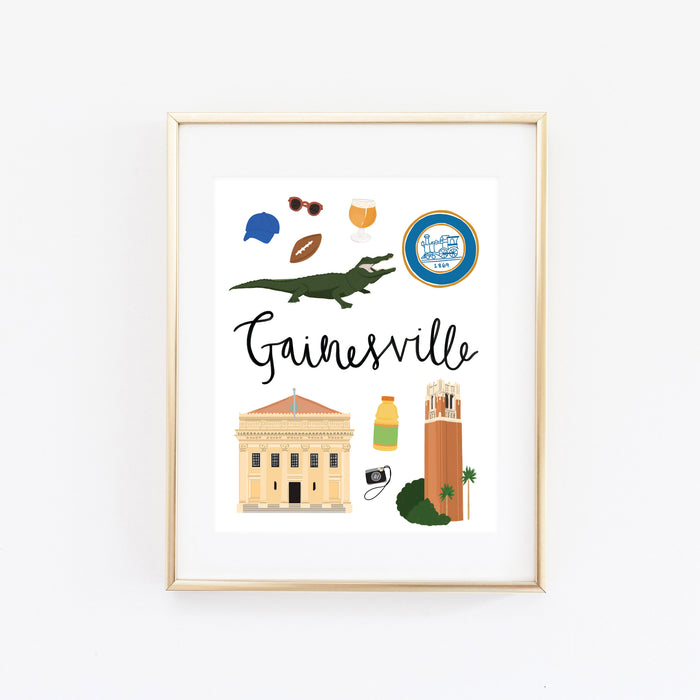 City Art Prints - Gainesville