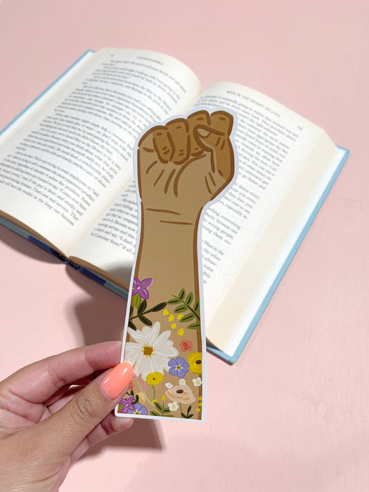 Floral Fist Die-Cut Bookmark