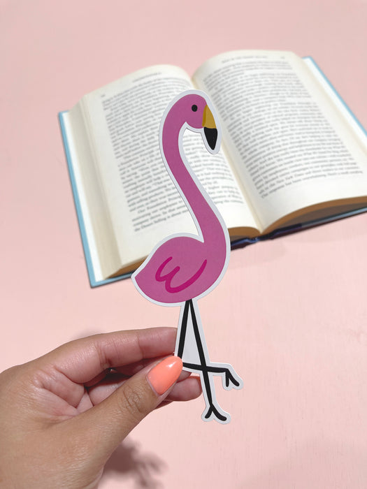 Flamingo Die-Cut Bookmark