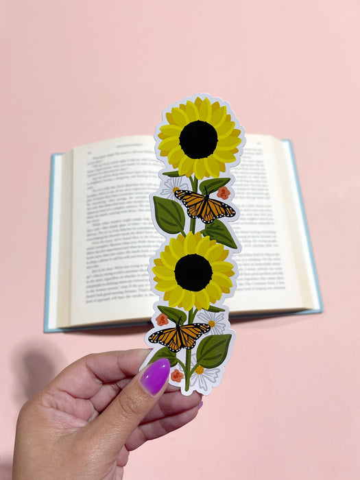 Sunflowers Die-Cut Bookmark