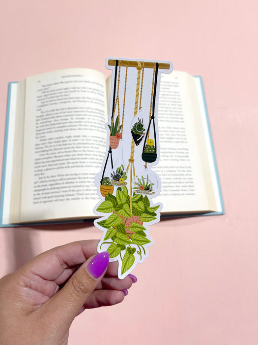 Hanging Plants Die-Cut Bookmark