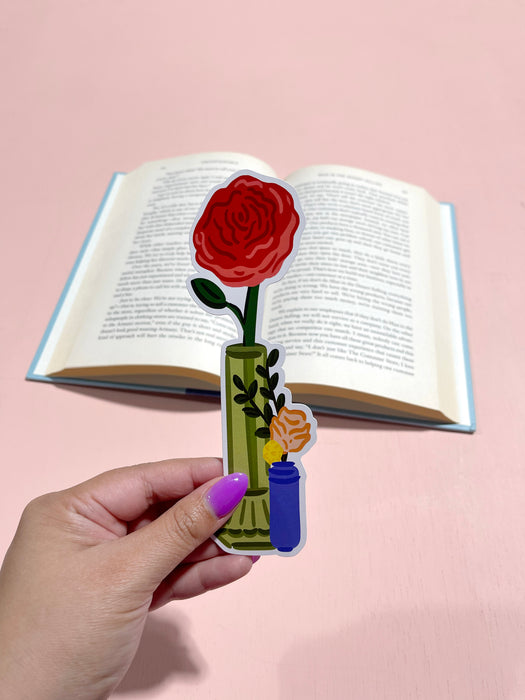 Rose Bud Vase Die-Cut Bookmark