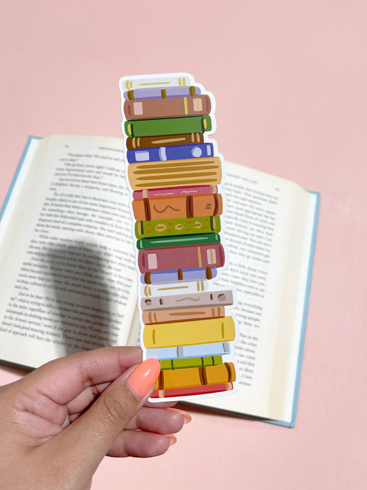 Stack of Books Die-Cut Bookmark