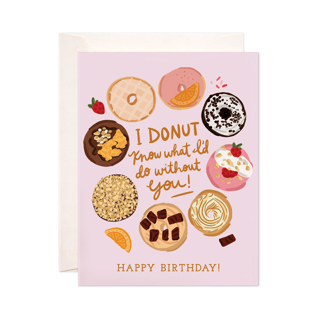 Donut Birthday Birthday Greeting Card | Bloomwolf Studio donut-birthday-birthday-greeting-card-bloomwolf-studio