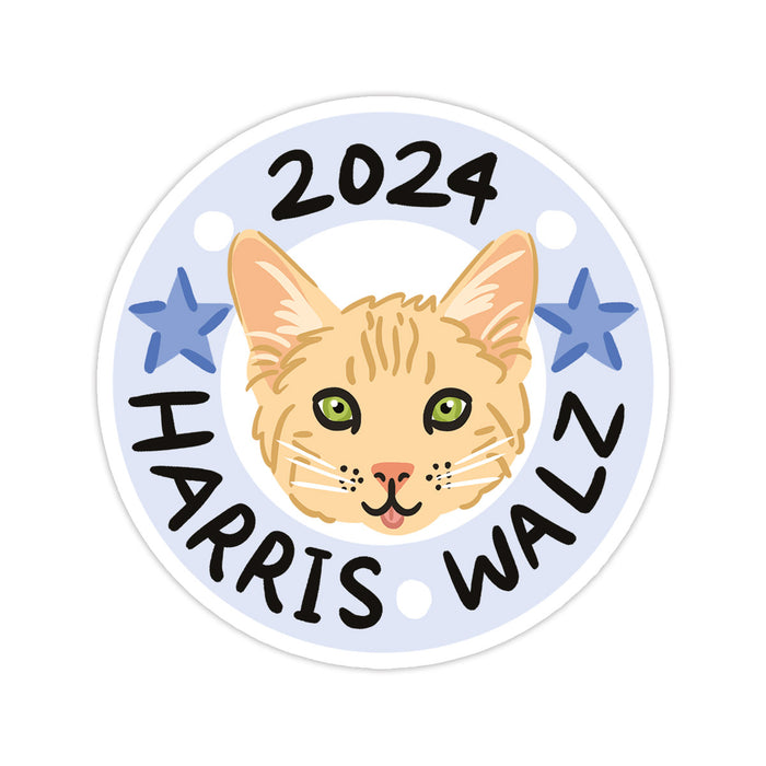 Harris Walz 2024 Cat Sticker