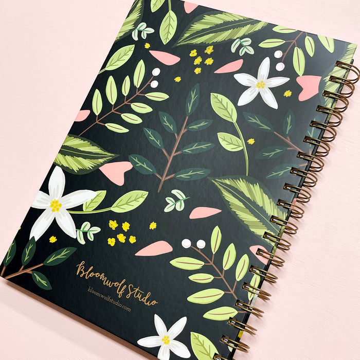 Leaves Pattern Spiral Notebook
