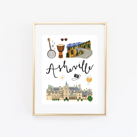 Asheville, NC Art Print - Bloomwolf Studio