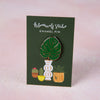 Monstera Leaf Enamel Pin - Bloomwolf Studio 1 Green Monstera Leaf Pin