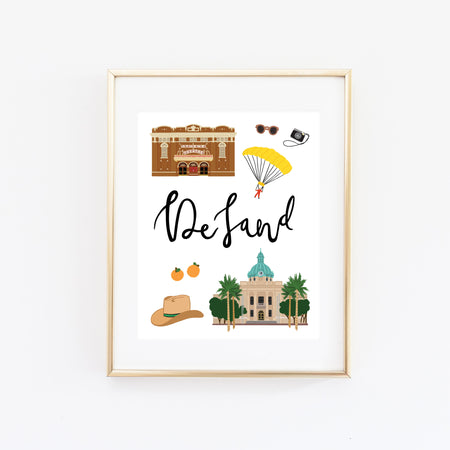 City Art Prints - DeLand - Bloomwolf Studio