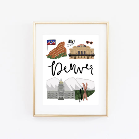 City Art Prints - Denver - Bloomwolf Studio