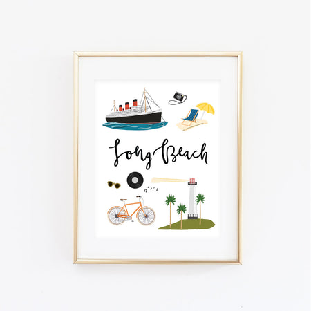 City Art Prints - Long Beach - Bloomwolf Studio