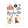 City Art Prints - Nashville - Bloomwolf Studio Print About Things to Do in Nashville, Neutral Colors, City Landmarks + Historical Places + Notable Places