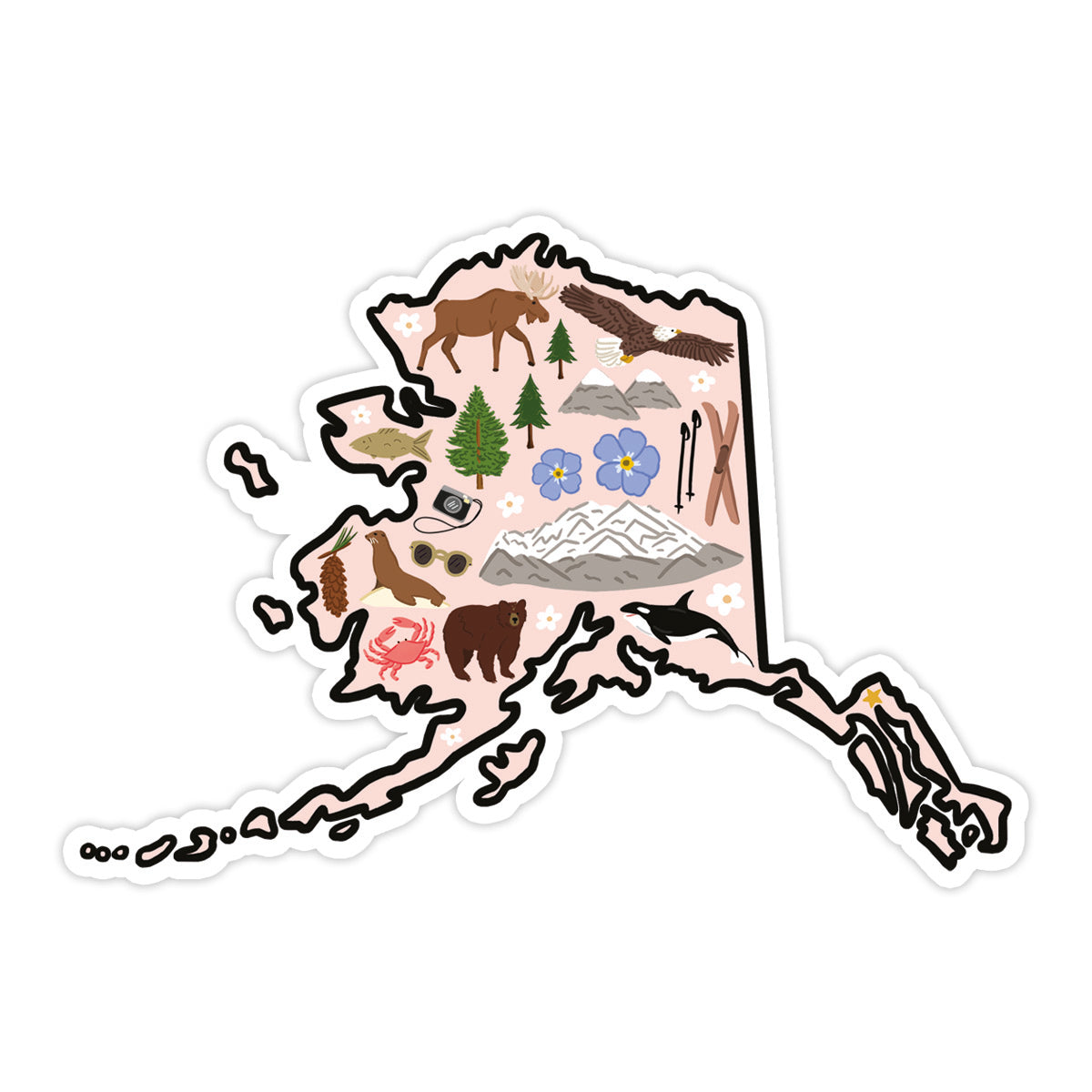 Alaska Sticker– Bloomwolf Studio