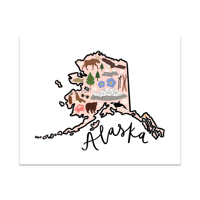 State Art Prints - Alaska