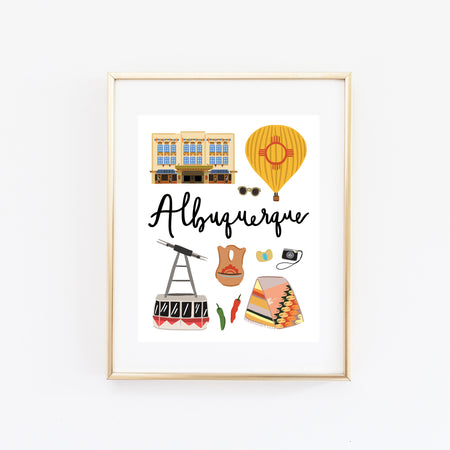 Albuquerque, NM Art Print - Bloomwolf Studio