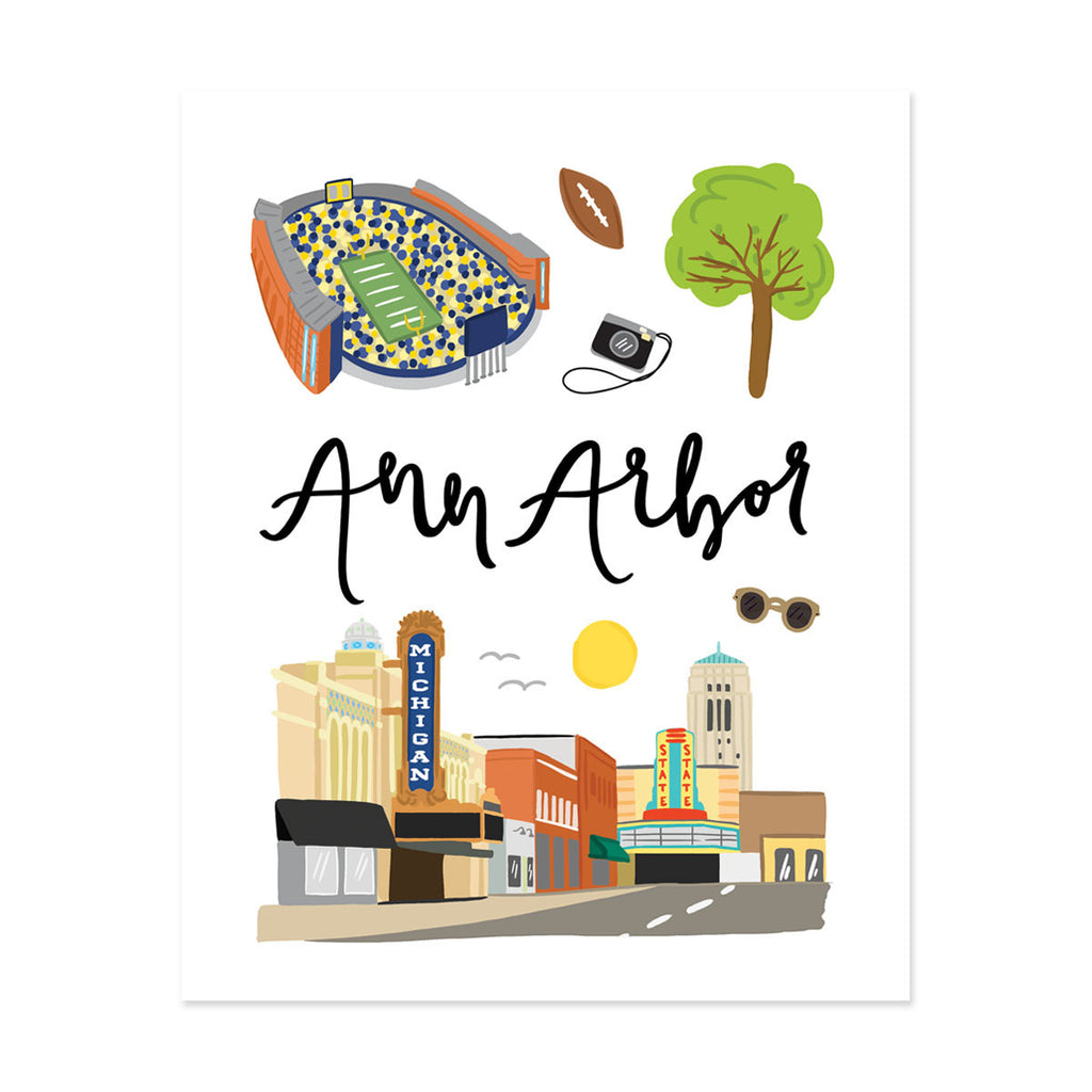 Ann Arbor, MI Art Print