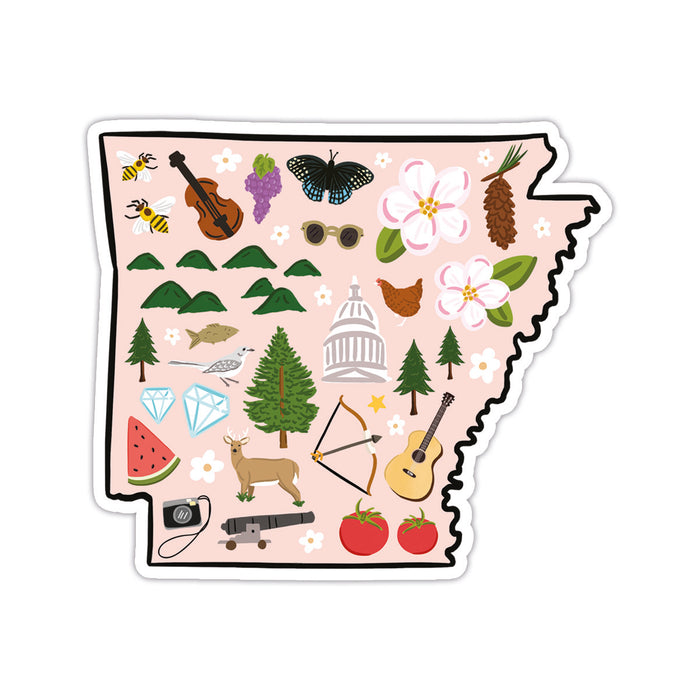 Arkansas Native Sticker Arkansas Sticker– Bloomwolf Studio