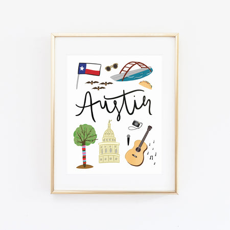 Austin, TX Art Print - Bloomwolf Studio
