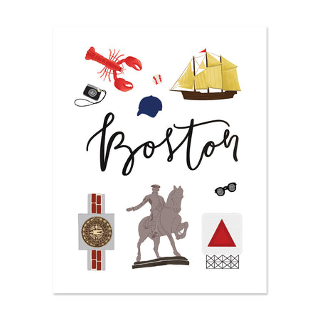 City Art Prints - Boston - Bloomwolf Studio About Things to Do in Boston, Bright Colors, State Landmarks + Historical Places + Notable Places