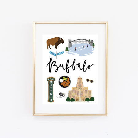 City Art Prints - Buffalo - Bloomwolf Studio