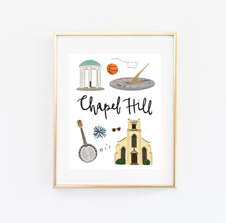 City Art Prints - Chapel Hill - Bloomwolf Studio