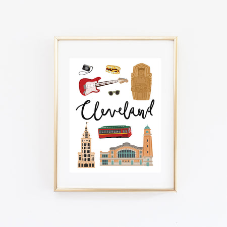 City Art Prints - Cleveland - Bloomwolf Studio