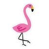 Flamingo Sticker - Bloomwolf Studio Sticker of a Standing Pink Flamingo, Black Beak