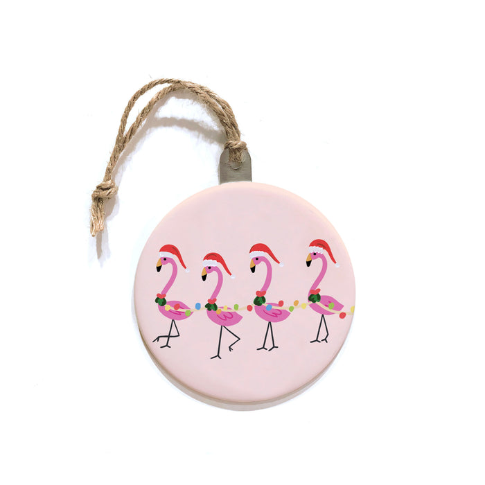 Flamingos Christmas Ornament