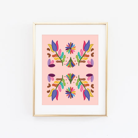Folk Pattern Art Print - Bloomwolf Studio