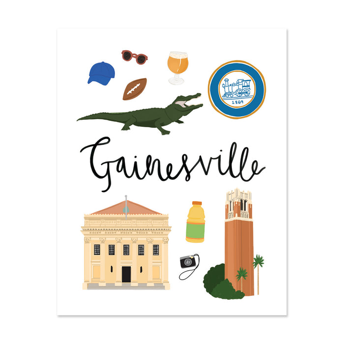 City Art Prints - Gainesville