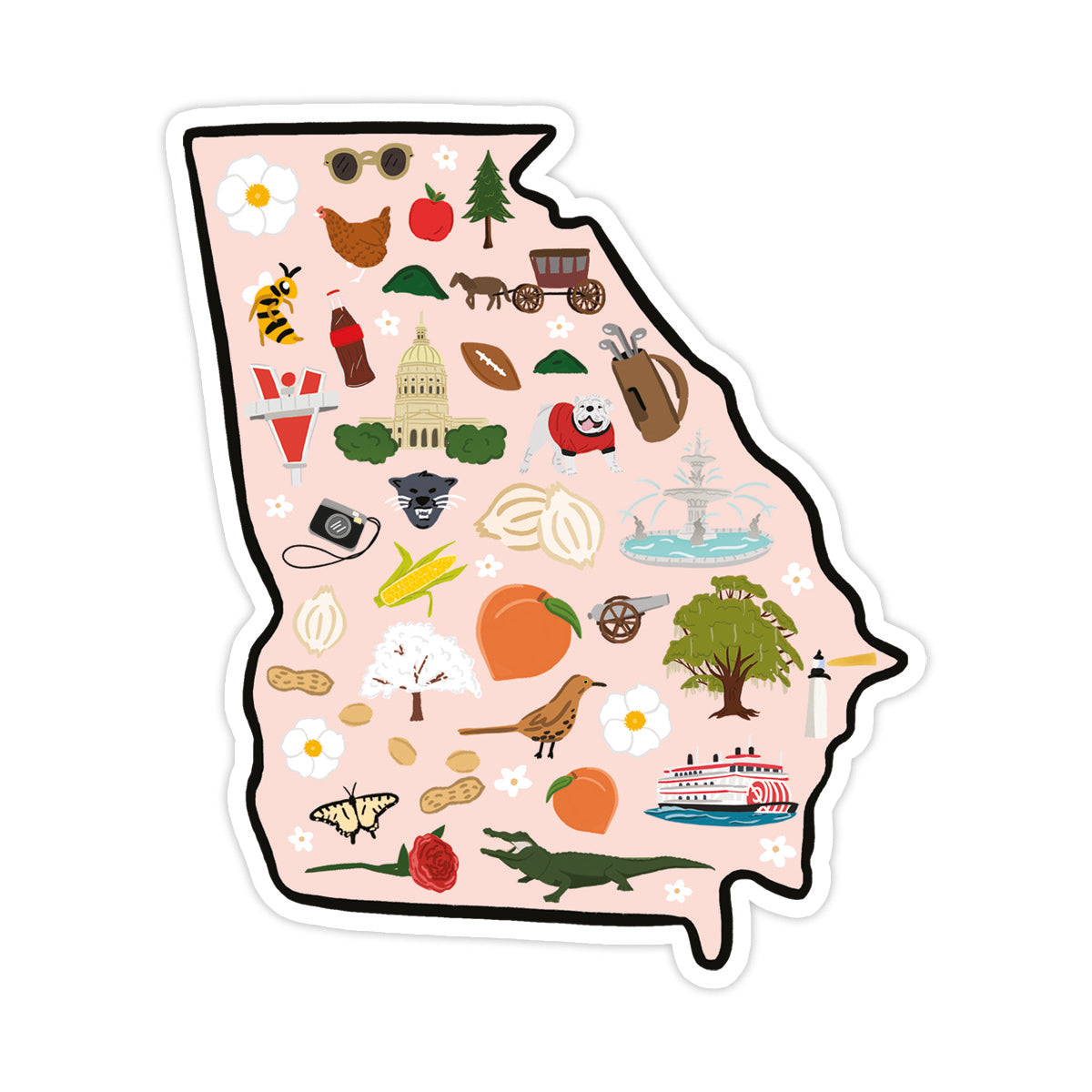 Georgia Sticker– Bloomwolf Studio