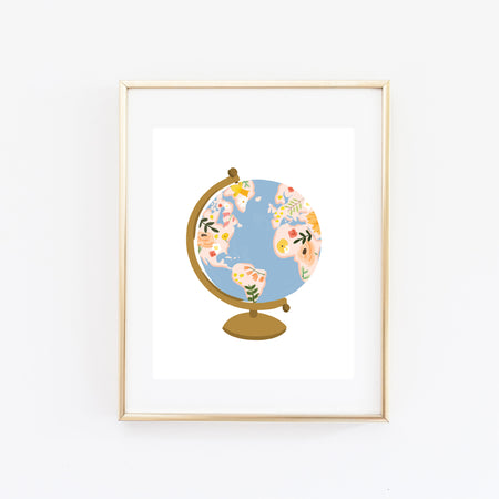 Globe Art Print - Bloomwolf Studio