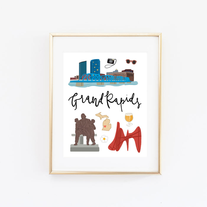City Art Prints - Grand Rapids - Bloomwolf Studio