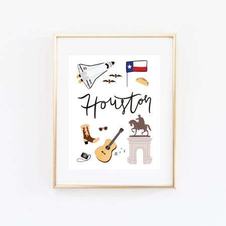City Art Prints - Houston - Bloomwolf Studio