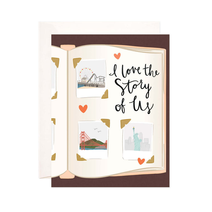 Story of Us - Bloomwolf Studio Card That Says I Love the Story of Us, Photo Album, Neutral Colors