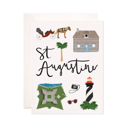 St. Augustine - Bloomwolf Studio Card About St. Augustine, Things to Do, Bright Colors, State Landmarks + Historical Places + Notable Places