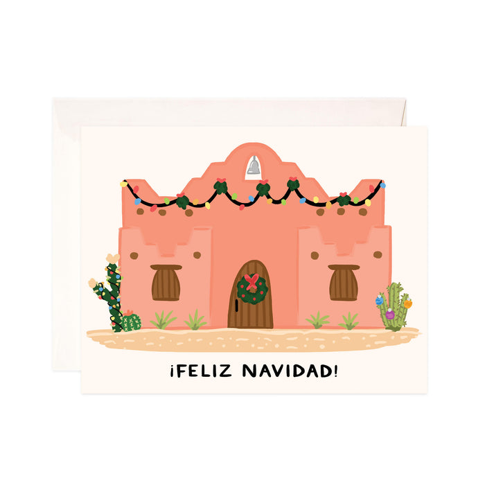Adobo Christmas + Holiday - Bloomwolf Studio Card That Says Feliz Navidad, Neutral and Bright Colors, Home, Outdoor Christmas + Holiday Decors
