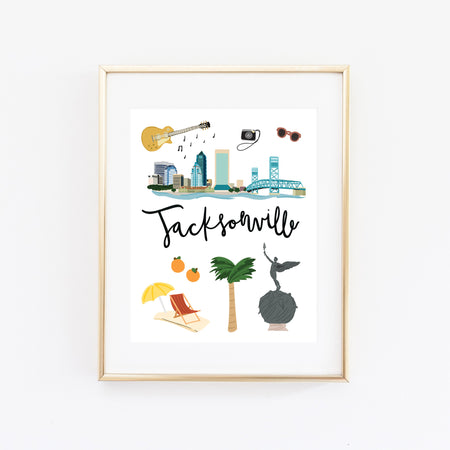 City Art Prints - Jacksonville - Bloomwolf Studio