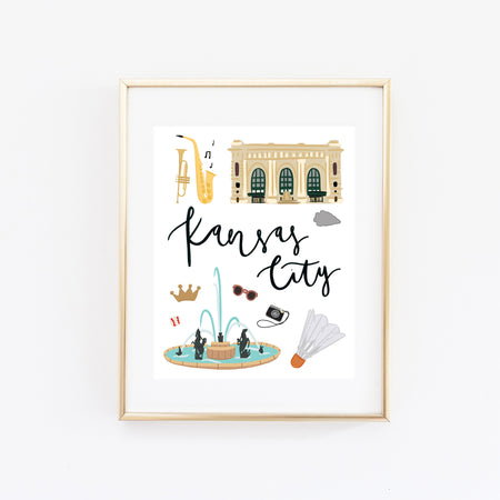 City Art Prints - Kansas City - Bloomwolf Studio