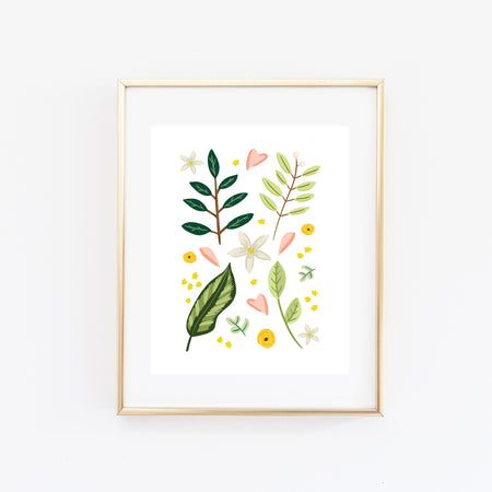 Leaves & Petals Art Print - Bloomwolf Studio