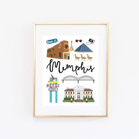 City Art Prints - Memphis - Bloomwolf Studio
