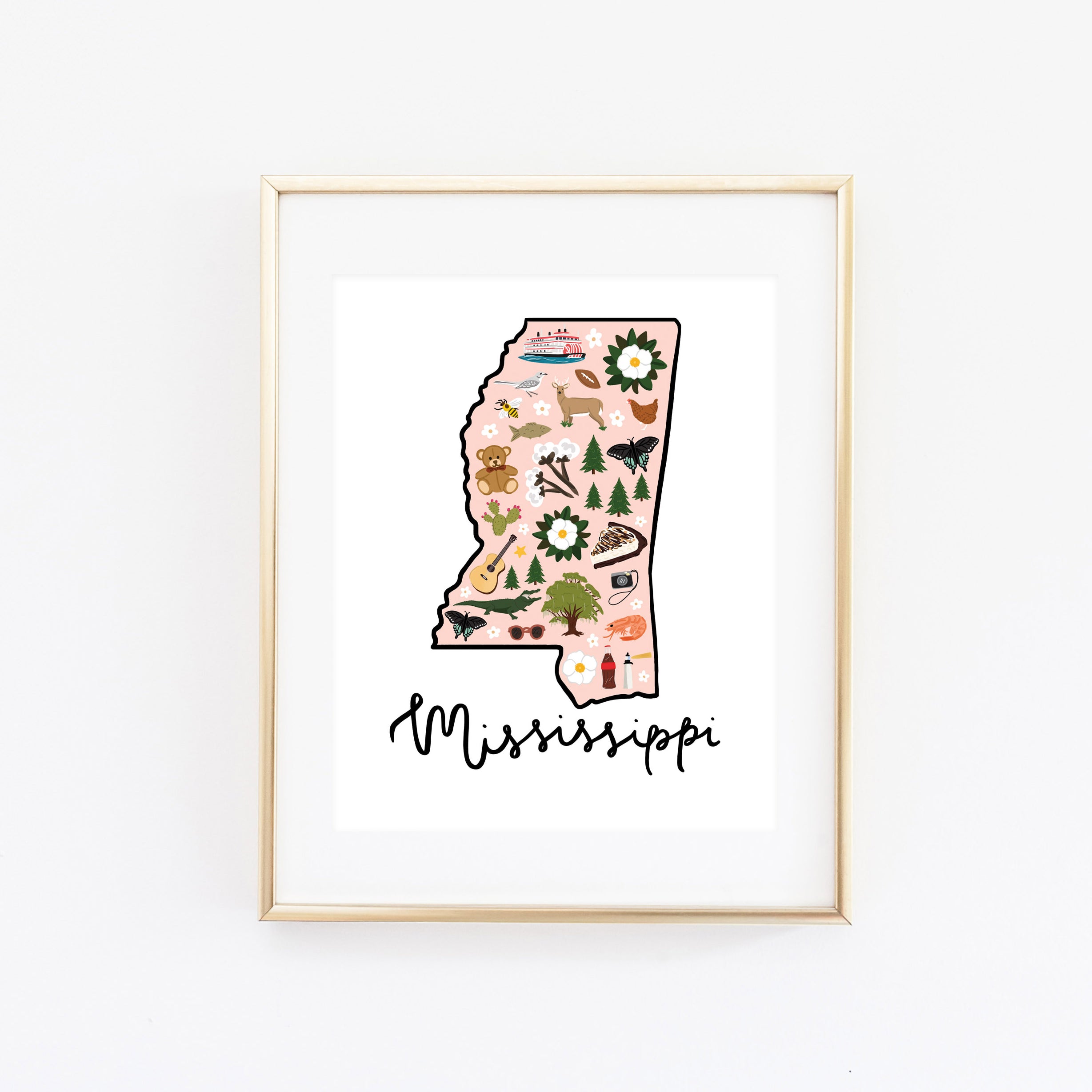 State Art Prints - Mississippi– Bloomwolf Studio