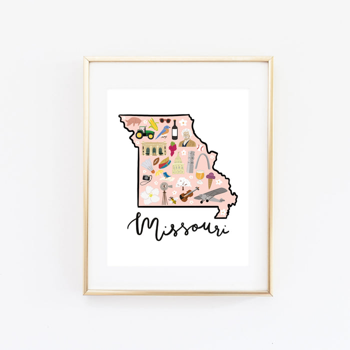State Art Prints - Missouri - Bloomwolf Studio