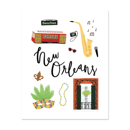 City Art Prints - New Orleans - Bloomwolf Studio Print About New Orleans, Bright Colors, Things to Do, City Landmarks + Historical Places + Notable Places