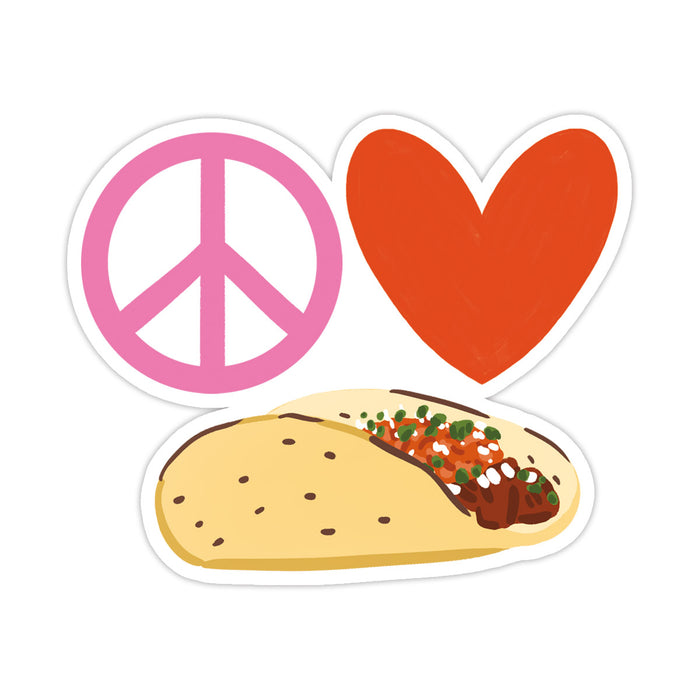 Peace Love Tacos Sticker