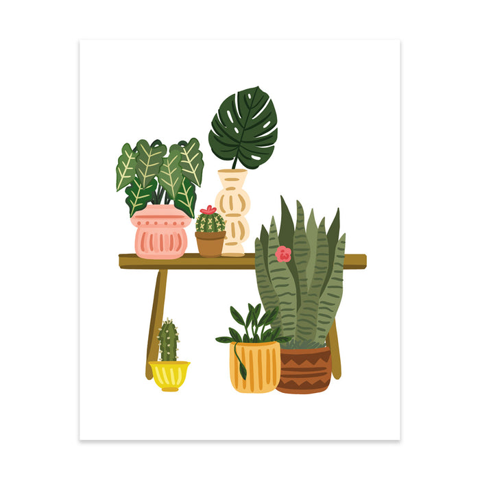 Plant Bench Art Print